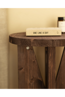 Geometric Base Wooden Side Tables (2) | Decowood Vega | Oroatrade.com