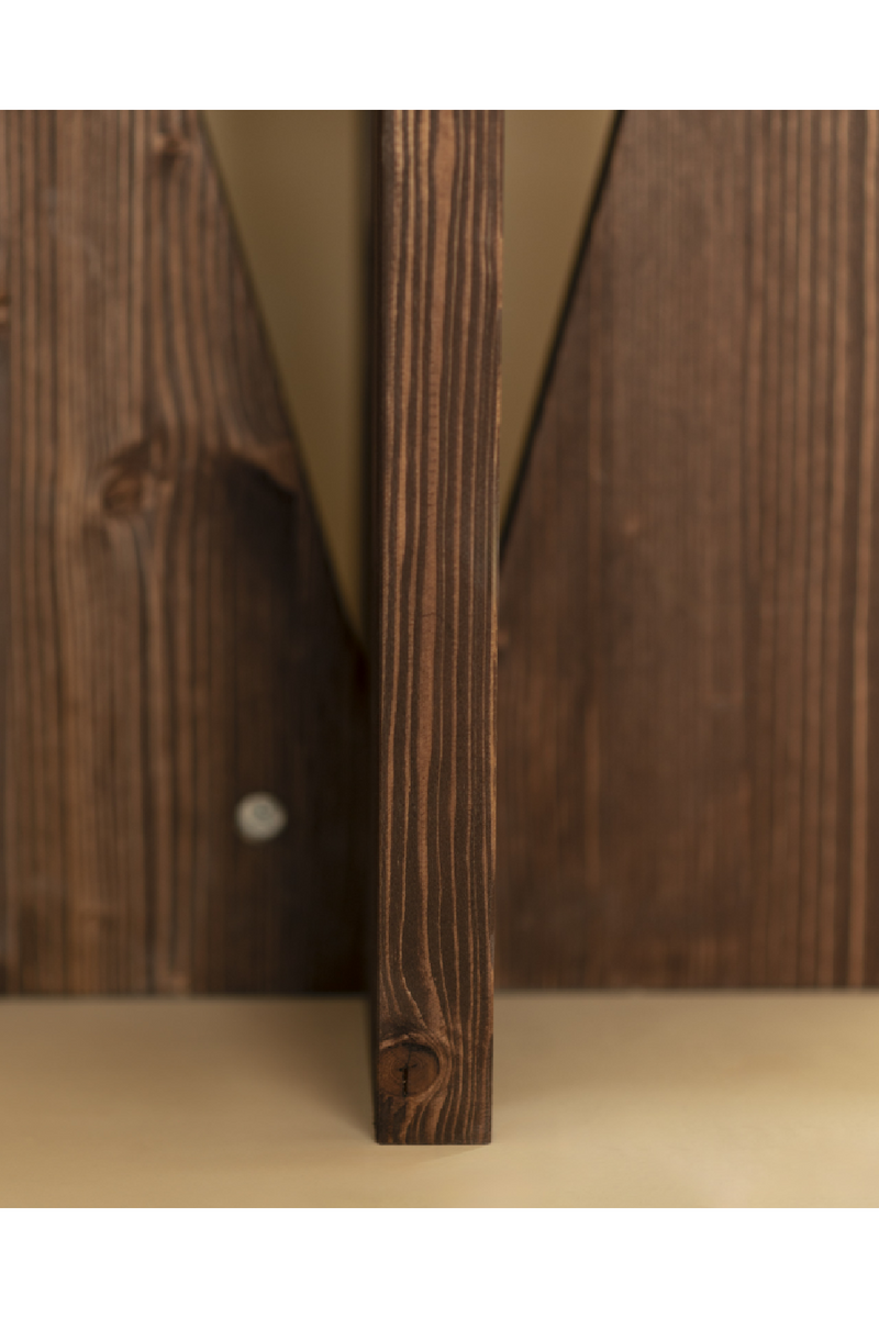 Geometric Base Wooden Side Tables (2) | Decowood Vega | Oroatrade.com
