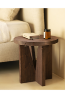 Geometric Base Wooden Side Tables (2) | Decowood Vega | Oroatrade.com