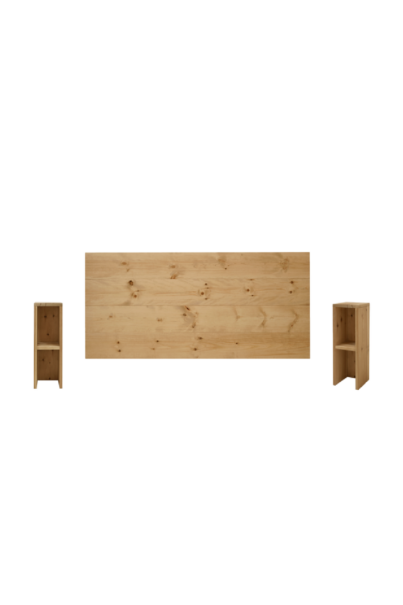 Wooden Headboard and Bedside Table | Decowood Flandes + Lina | Oroatrade.com