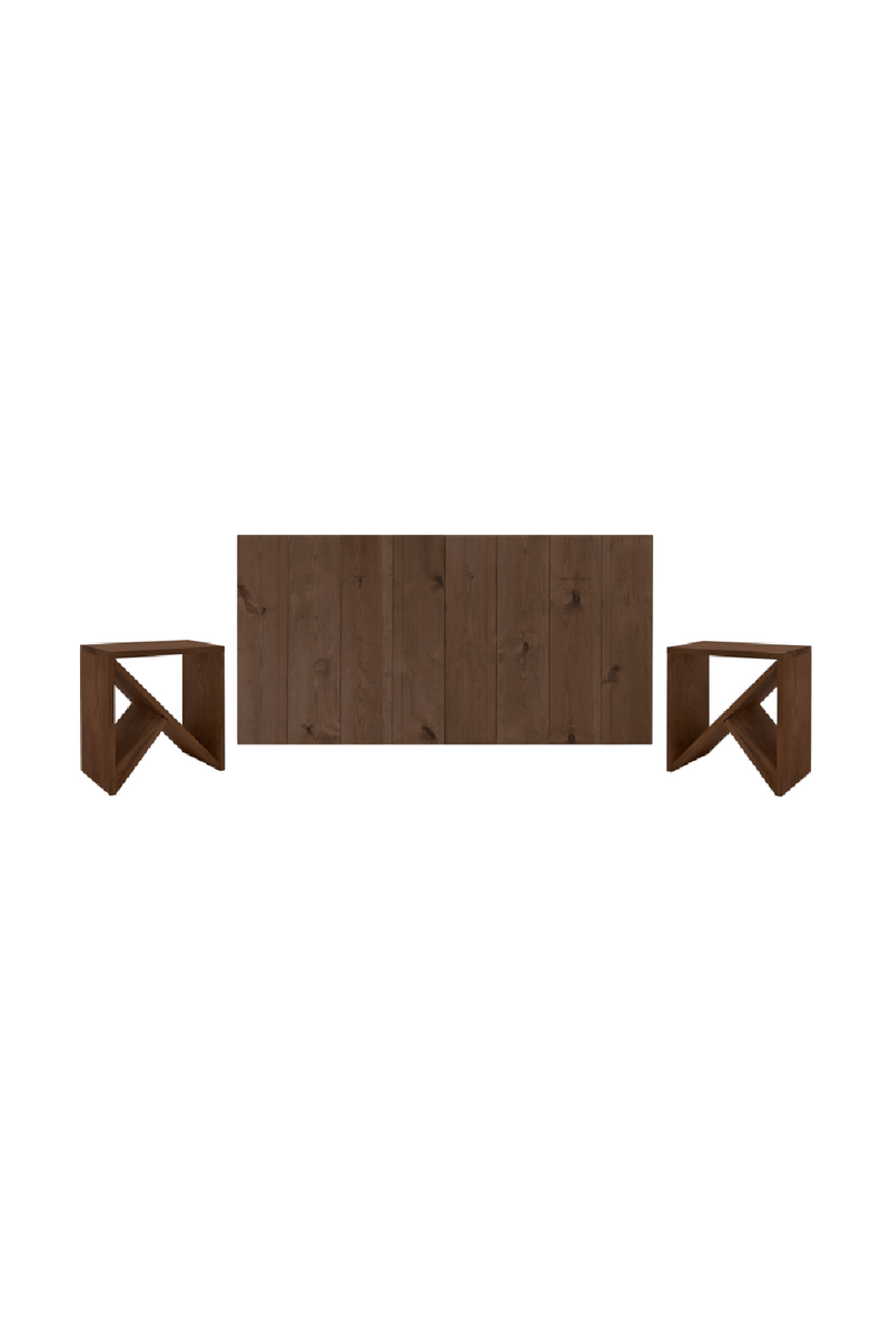 Wooden Headboard and Nordic Bedside Table | Decowood Flandes + Stoke | Oroatrade.com