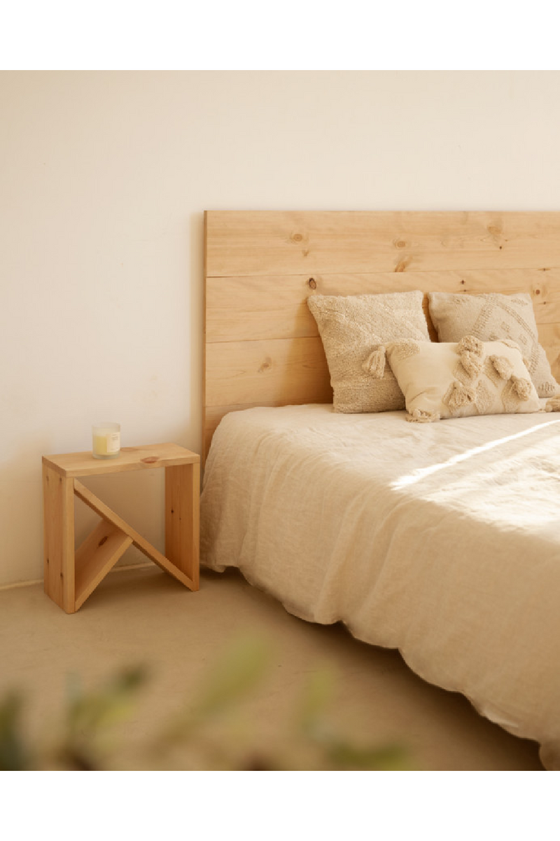 Wooden Headboard and Nordic Bedside Table | Decowood Flandes + Stoke | Oroatrade.com