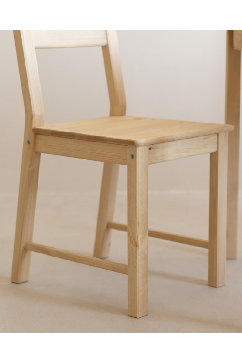 Pine Wood Dining Chair Set (4) | Decowood Lucia | Oroatrade.com