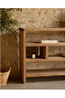 Solid Wood Low Bookshelf | Decowood Rose