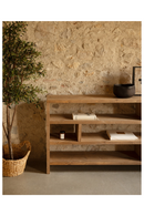 Solid Wood Low Bookshelf | Decowood Rose