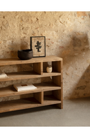 Solid Wood Low Bookshelf | Decowood Rose
