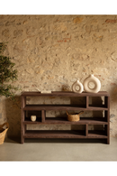 Solid Wood Low Bookshelf | Decowood Rose