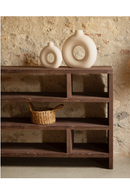 Solid Wood Low Bookshelf | Decowood Rose