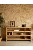 Solid Wood Low Bookshelf | Decowood Rose