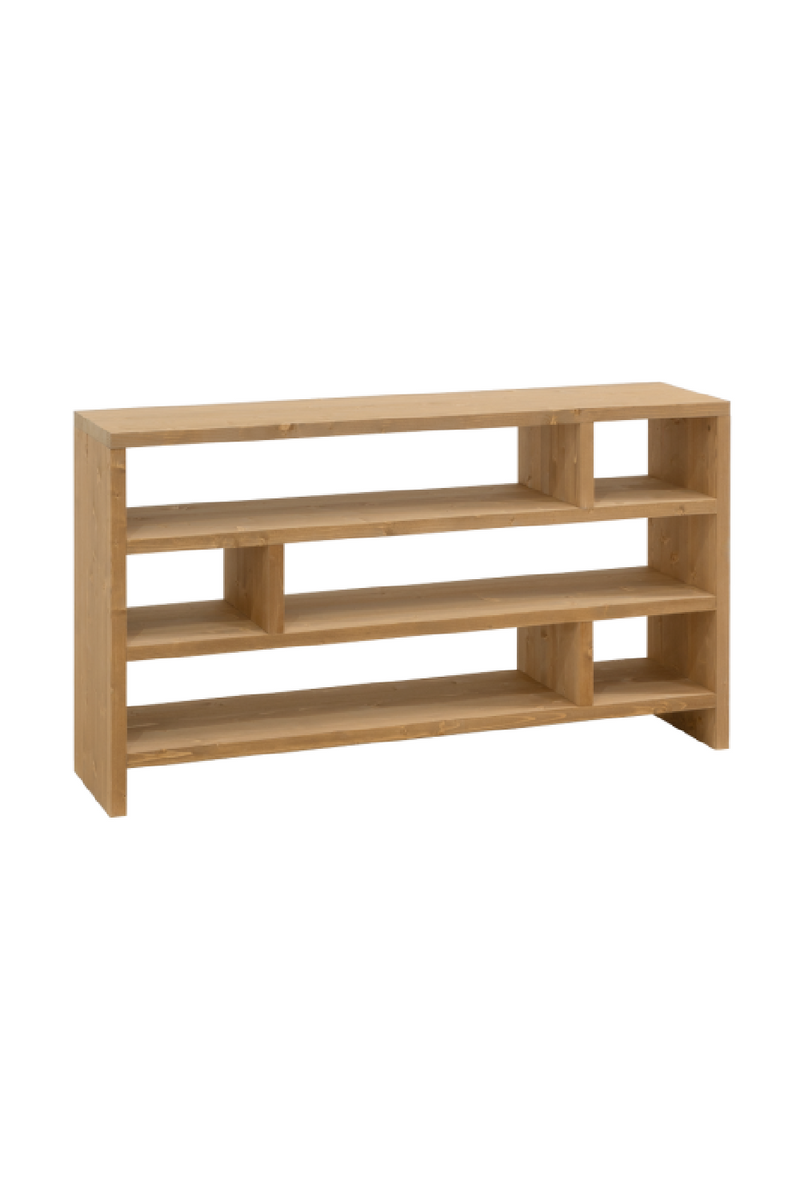 Solid Wood Low Bookshelf | Decowood Rose