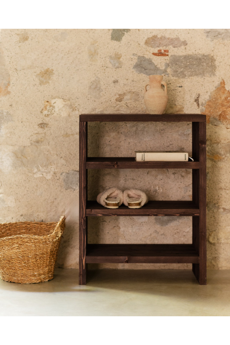 Solid Wood 3-Layer Bookcase | Decowood Rose | Oroatrade.com