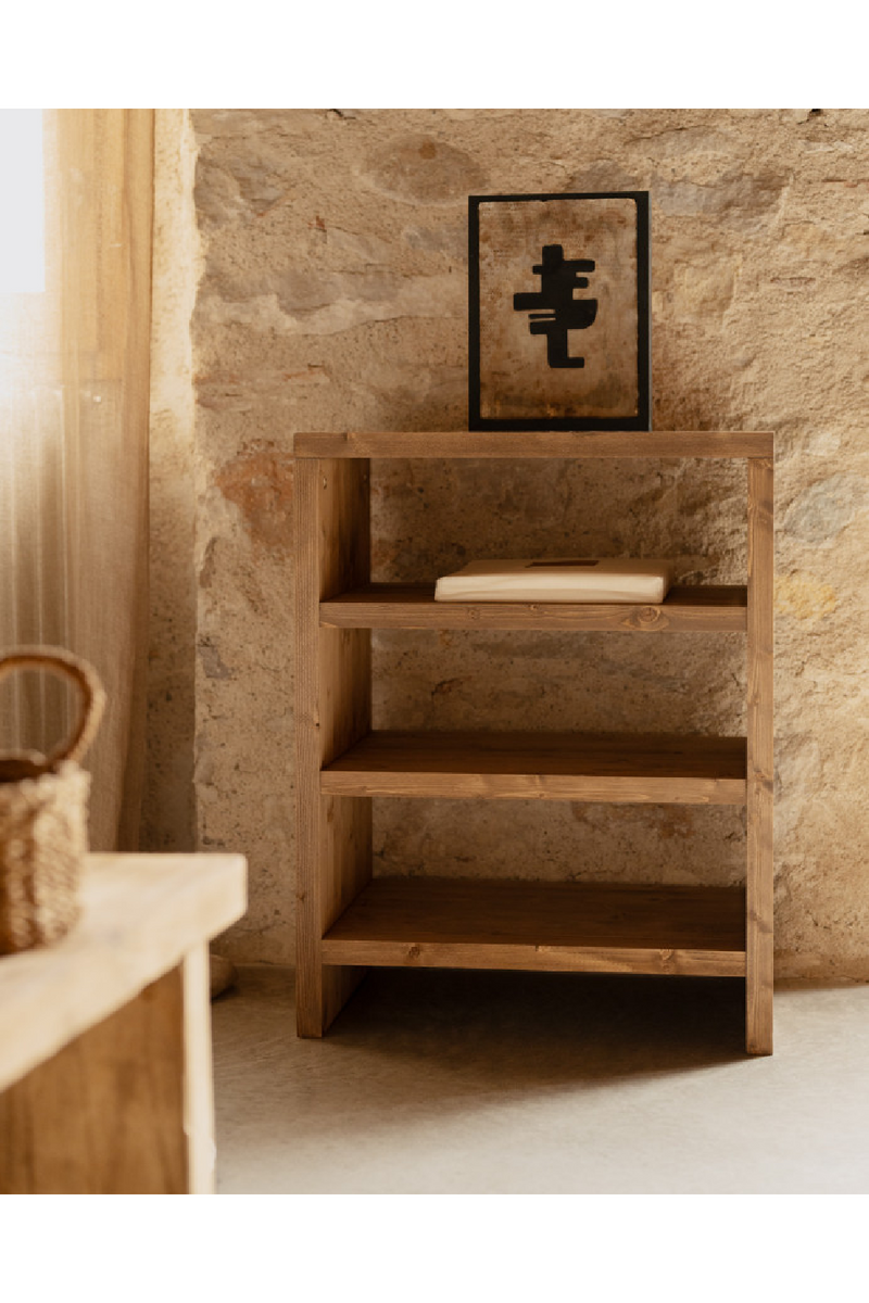 Solid Wood 3-Layer Bookcase | Decowood Rose | Oroatrade.com
