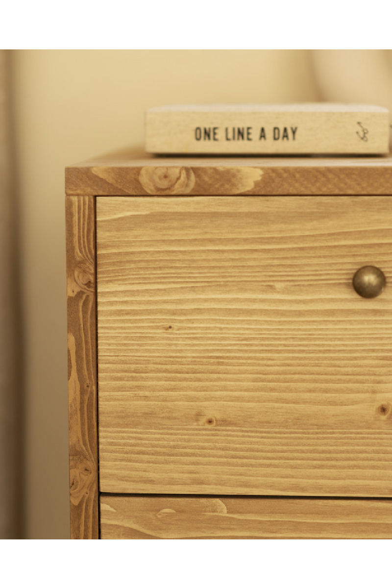 2-Drawer Wooden Bedside Table | Decowood Saura | Oroatrade.com