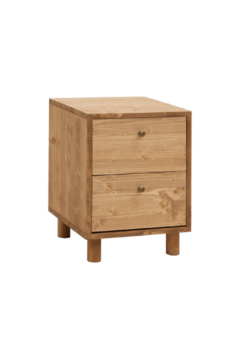2-Drawer Wooden Bedside Table | Decowood Saura | Oroatrade.com