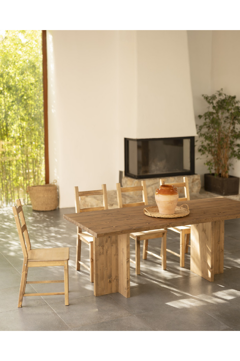 Rectangular Solid Wood Dining Table | Decowood Tena | Oroatrade.com