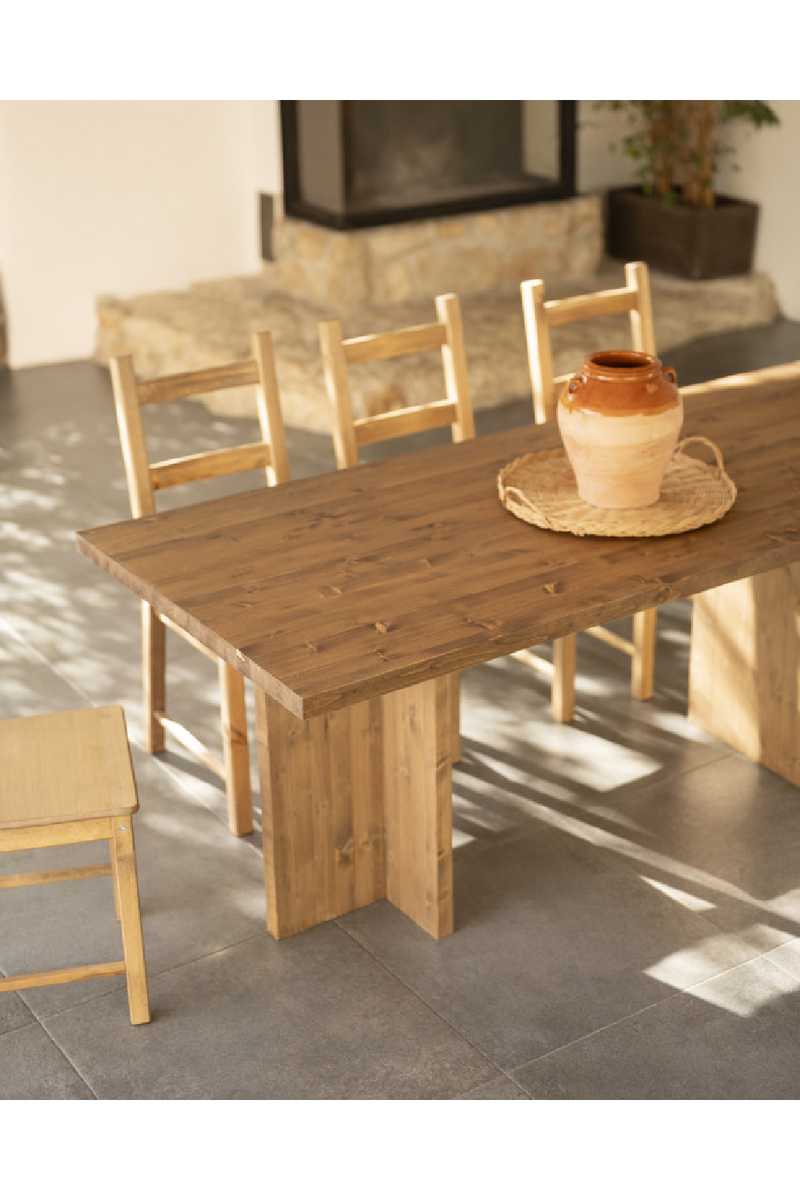 Rectangular Solid Wood Dining Table | Decowood Tena | Oroatrade.com