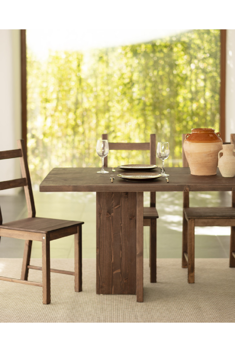 Rectangular Solid Wood Dining Table | Decowood Tena