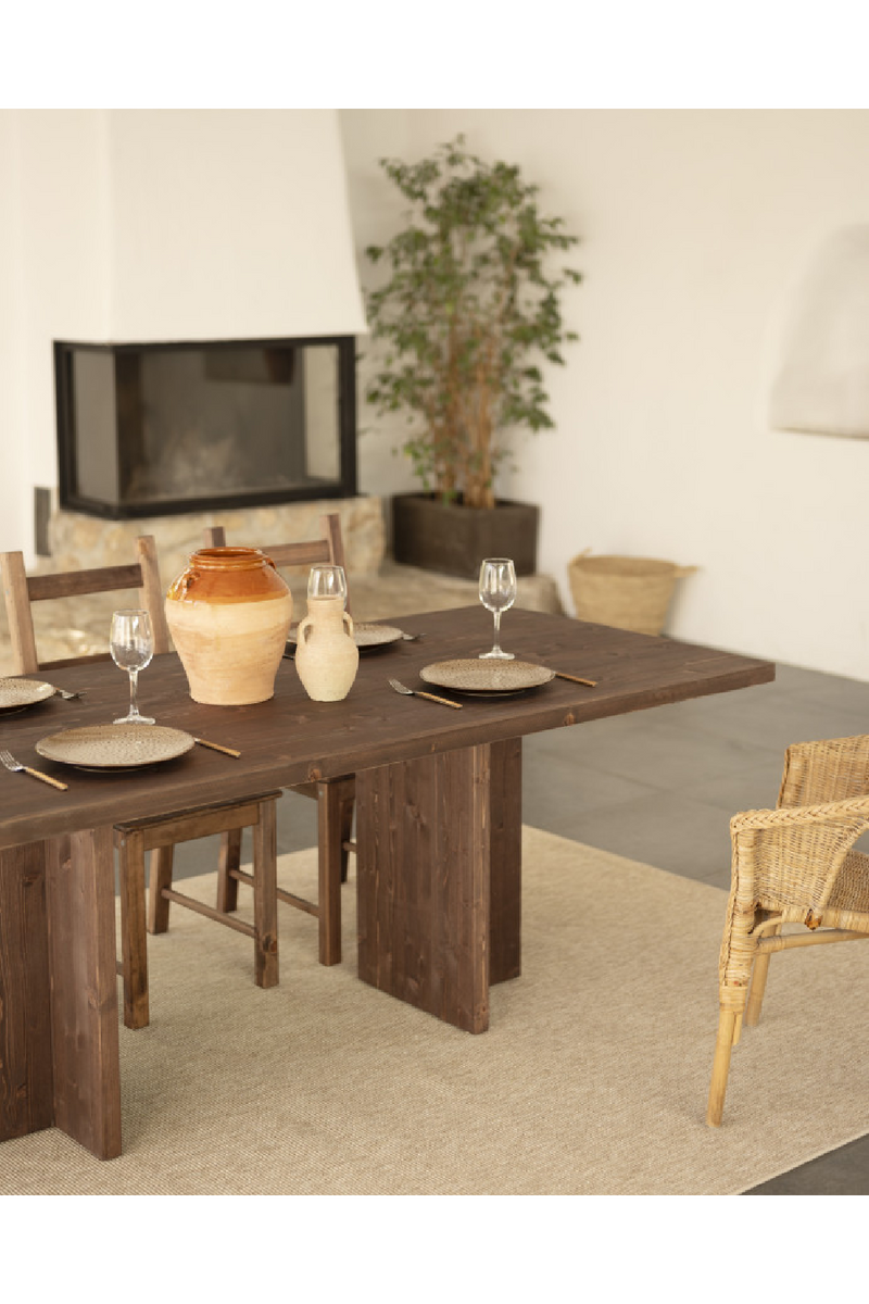 Rectangular Solid Wood Dining Table | Decowood Tena