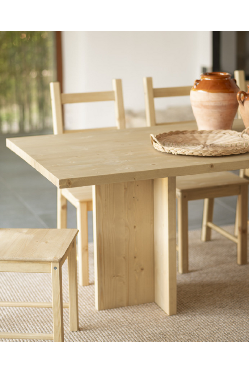 Rectangular Solid Wood Dining Table | Decowood Tena | Oroatrade.com