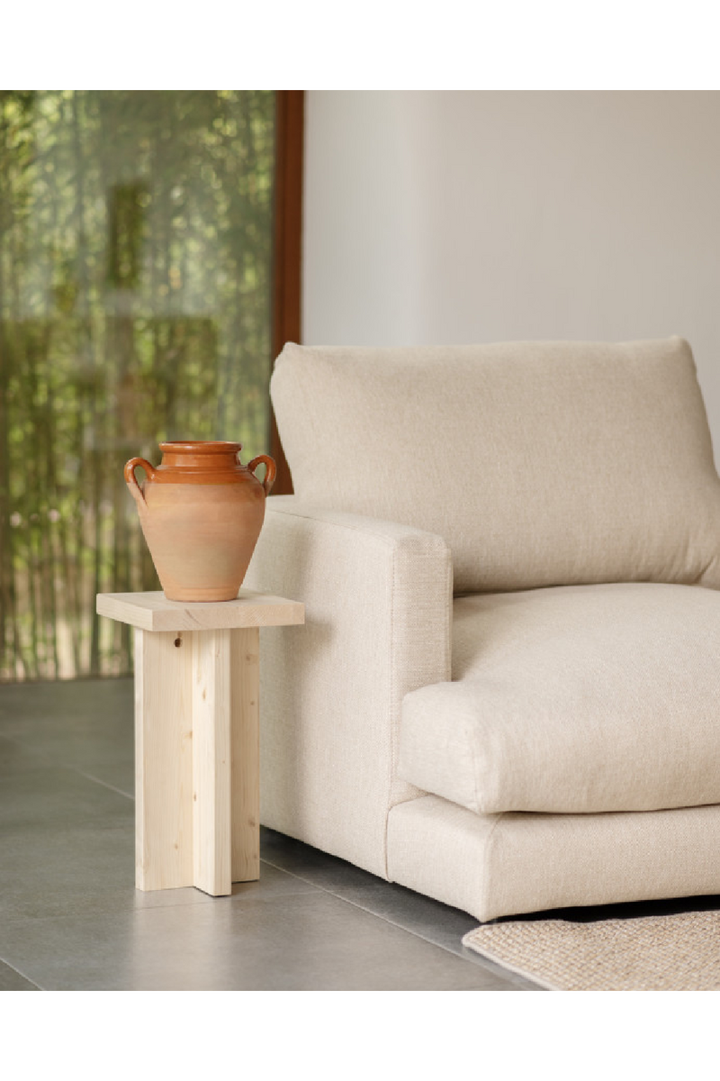 Square Solid Wood Side Table | Decowood Tena | Oroatrade.com