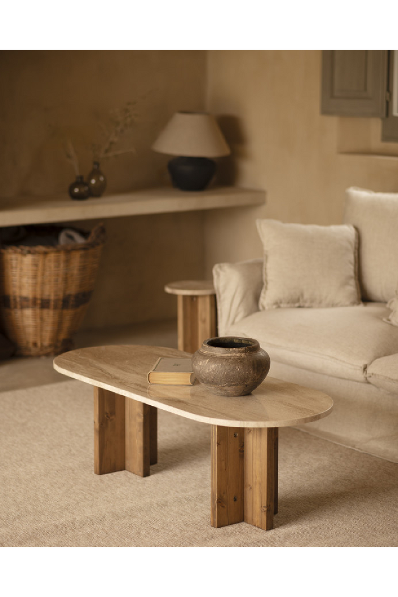 Oval Marble Coffee Table | Decowood Tuscany | Oroatrade.com