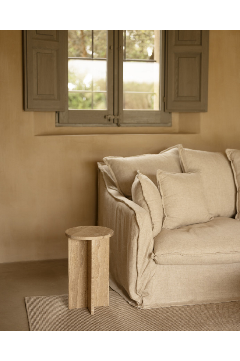 Round Marble Side Table | Decowood Tuscany | Oroatrade.com