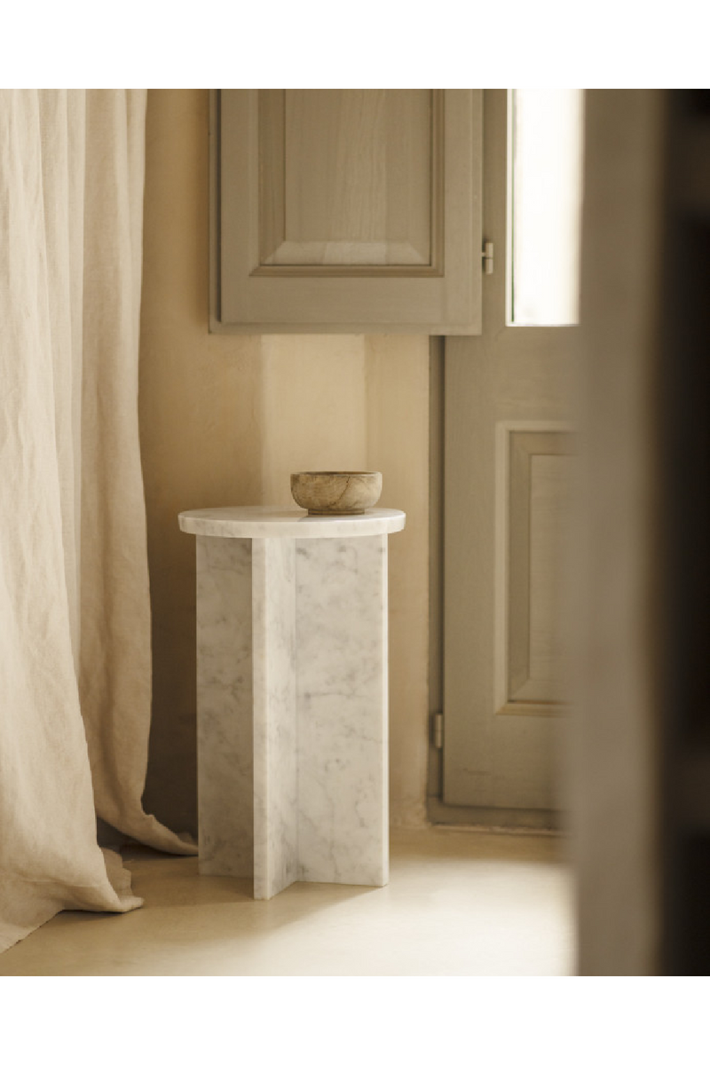 Round Marble Side Table | Decowood Tuscany | Oroatrade.com