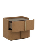 Hospitality furniture - Leather-Look 2-Drawer Nightstand - www.oroatrade.com