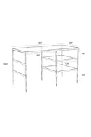 Glass 2-Shelf Desk | Splendido Bruna | Oroa.com