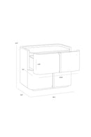 Hospitality furniture - Leather-Look 2-Drawer Nightstand - www.oroatrade.com