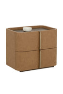 Hospitality furniture - Leather-Look 2-Drawer Nightstand - www.oroatrade.com