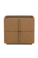 Hospitality furniture - Leather-Look 2-Drawer Nightstand - www.oroatrade.com