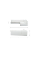 3-Piece White Outdoor Modular Sofa | Novi Living Miles | Oroatrade.com