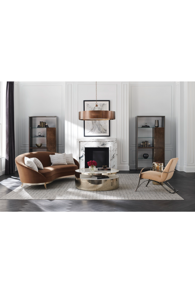 Light Brown Leather Lounge Chair | Caracole Opening Act | Oroatrade.com