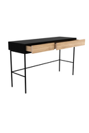Solid Oak 2-Drawer Desk | Ethnicraft Blackbird | Oroatrade.com