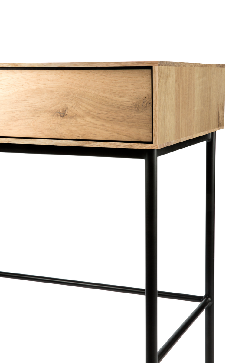 Solid Oak 2-Drawer Desk | Ethnicraft Blackbird | Oroatrade.com