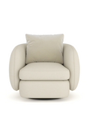 Ivory Linen Swivel Chair | Caracole Lumi | Oroatrade.com