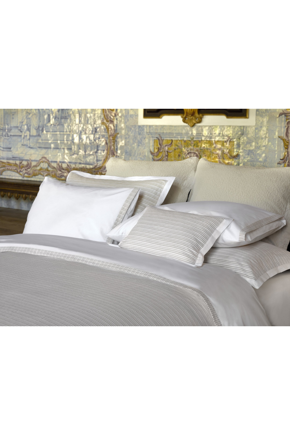 200TC Pleated Percale Flat Sheet | Amalia Home Luna | Oroatrade.com