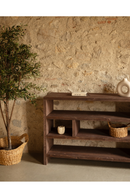 Solid Wood Low Bookshelf | Decowood Rose