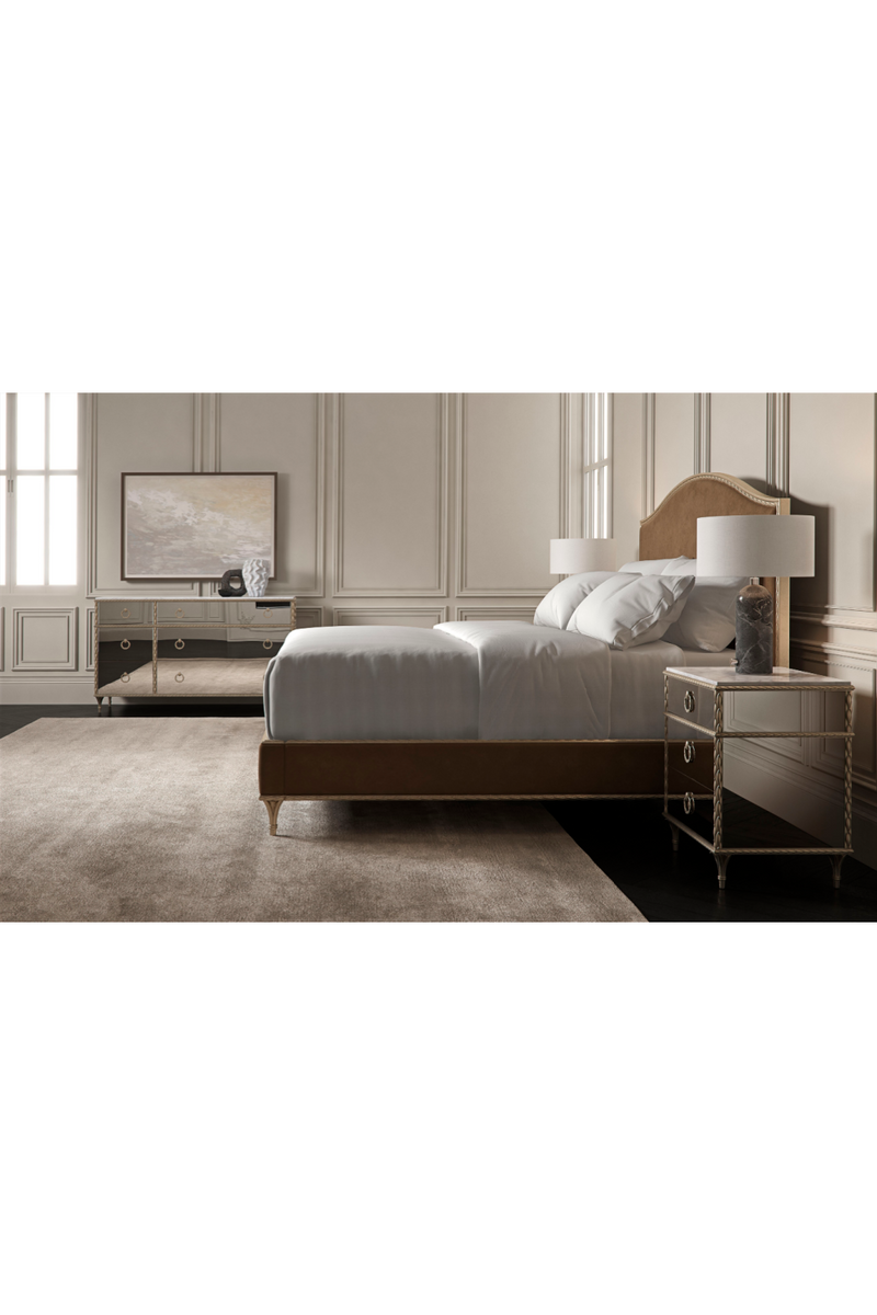 Camelback Platform Queen Bed | Caracole Fontainebleau | Oroatrade.com
