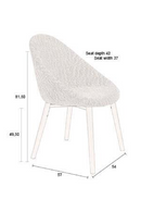 Bouclé Tub Dining Chairs | Dutchbone Fenna | Oroatrade.com