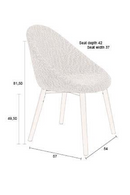 Bouclé Tub Dining Chairs | Dutchbone Fenna | Oroatrade.com
