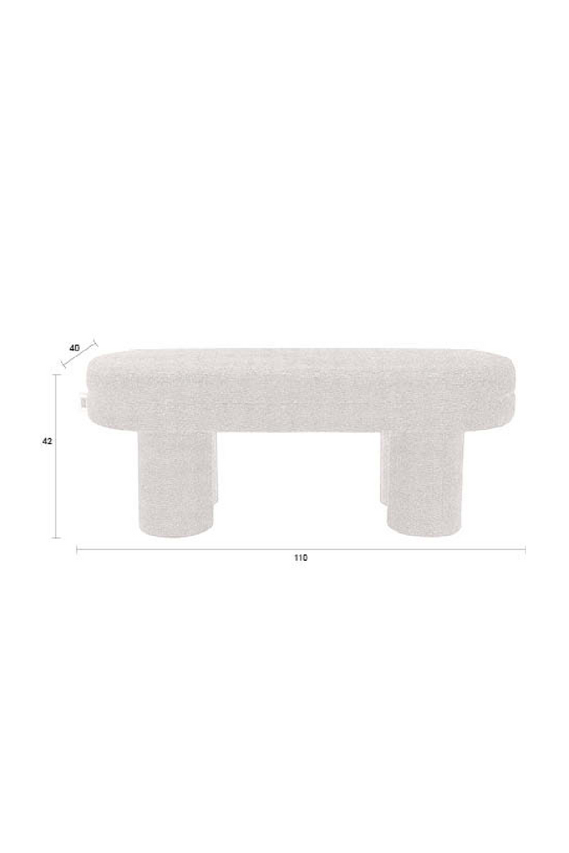 Bouclé Upholstered Bench | Dutchbone Fern | Oroatrade.com