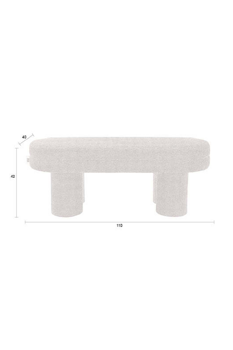 Bouclé Upholstered Bench | Dutchbone Fern | Oroatrade.com