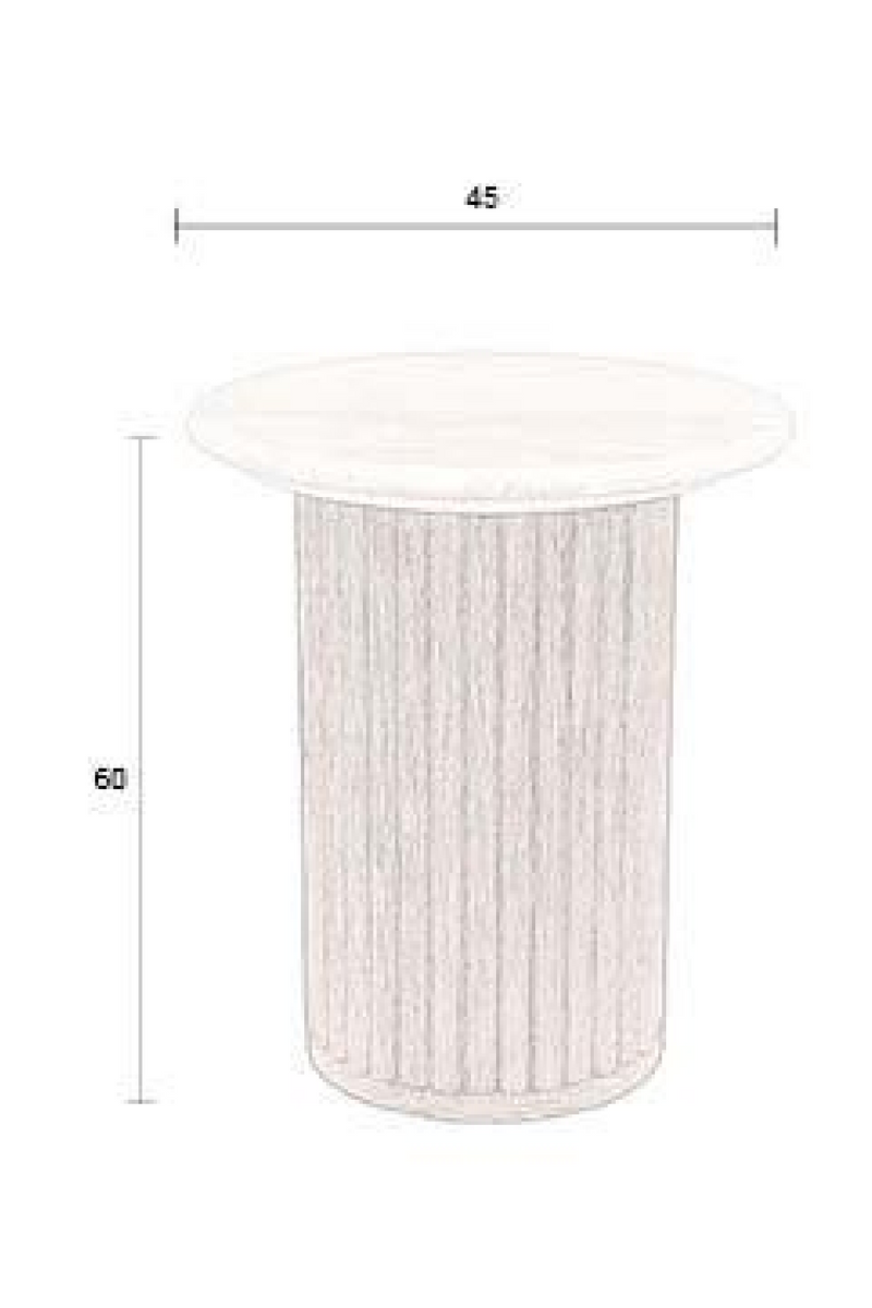 Cream Travertine Round Side Table | Dutchbone Arda | Oroatrade.com