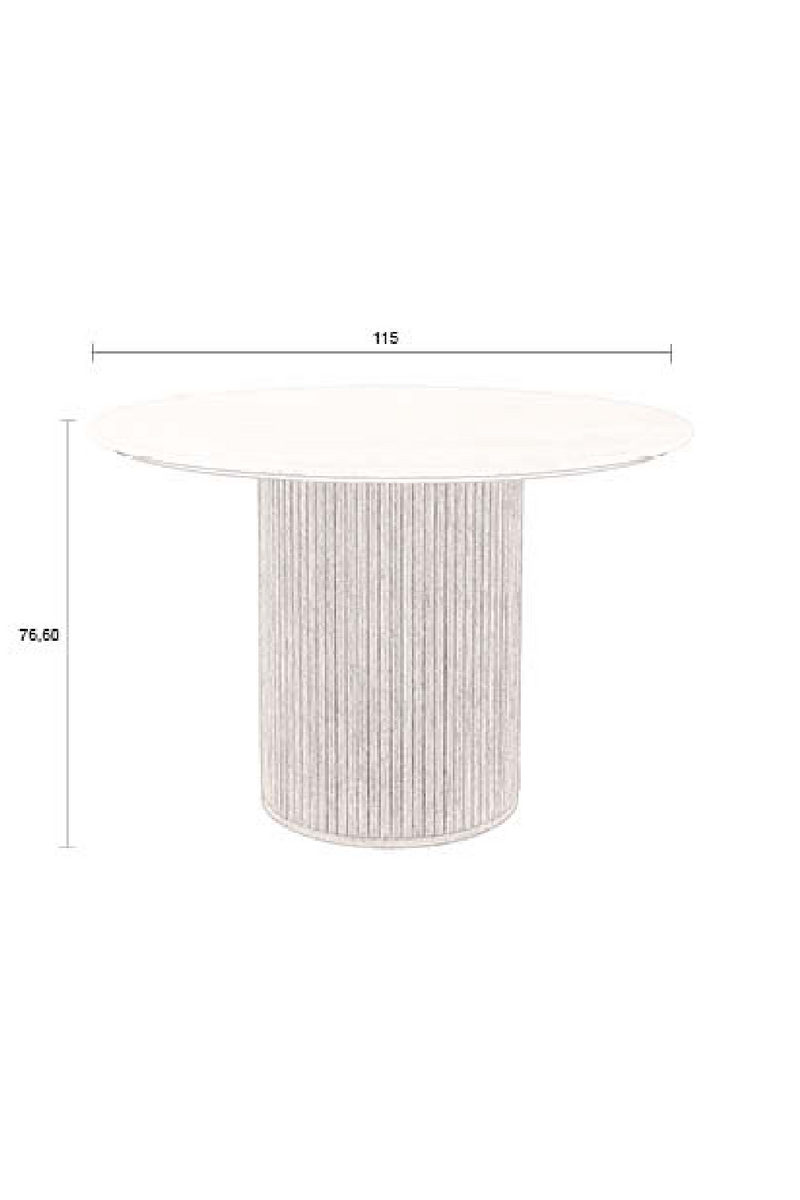 Cream Travertine Dining Table | Dutchbone Arda | Oroatrade.com