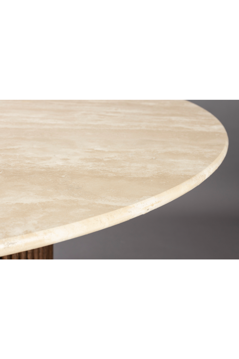 Cream Travertine Dining Table | Dutchbone Arda | Oroatrade.com