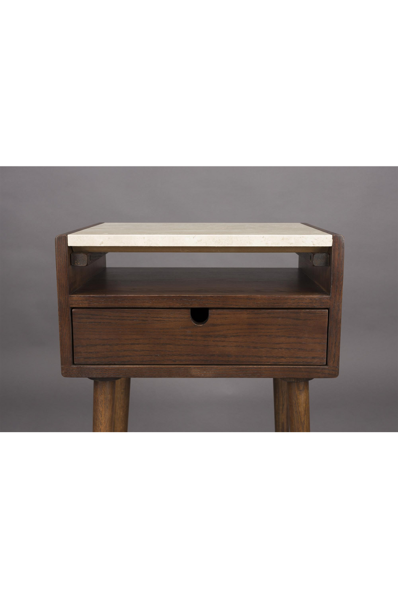 1-Drawer Travertine Side Table/Bedstand | Dutchbone Arda | Oroatrade.com