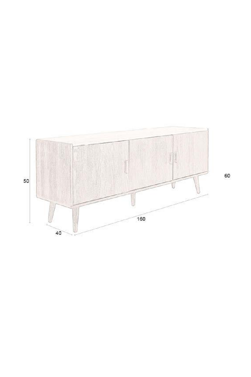 Travertine Top 3-Door Sideboard | Dutchbone Arda | Oroatrade.com