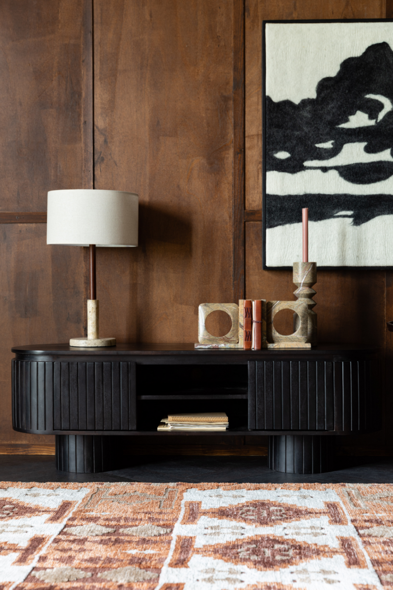 Black Oval 2-Door Sideboard | Dutchbone Kenji | Oroatrade.com